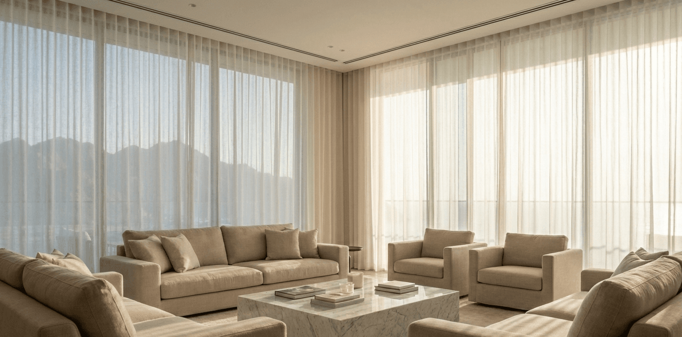 أناقة الستائر المودرن: دليلك للاختيار بين سحر الكتان وعملية القطن